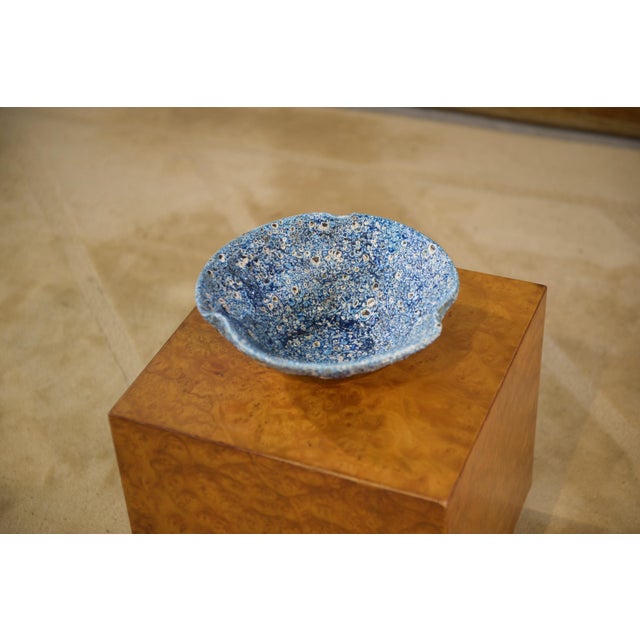 Blue Glazed Ceramic Centerpiece from Vallauris, 1960s For Sale - Image 3 of 7