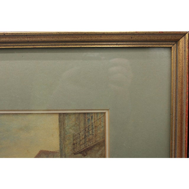 Italian "Market Day," C. 1900 Framed Aquatint Print For Sale - Image 3 of 6