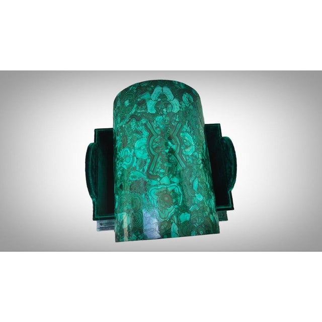 Large Vintage Malachite Box, 1940 For Sale - Image 9 of 15