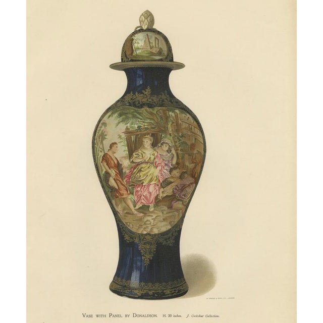 Blue Worcester Porcelain Vases by Donaldson, 1910, Set of 2 For Sale - Image 8 of 12
