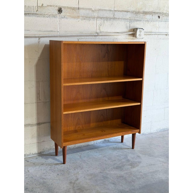 Mid-Century Modern Teak Bookcase Open Storage Shelving Unit Danish Mid-Century Modern 1960s For Sale - Image 3 of 10