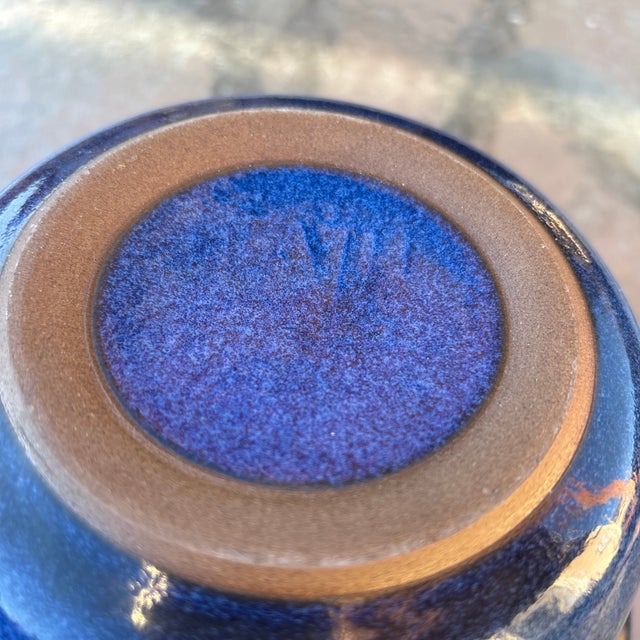 Edith Heath 1990s Edith Heath Lidded Casserole in Blue For Sale - Image 4 of 4