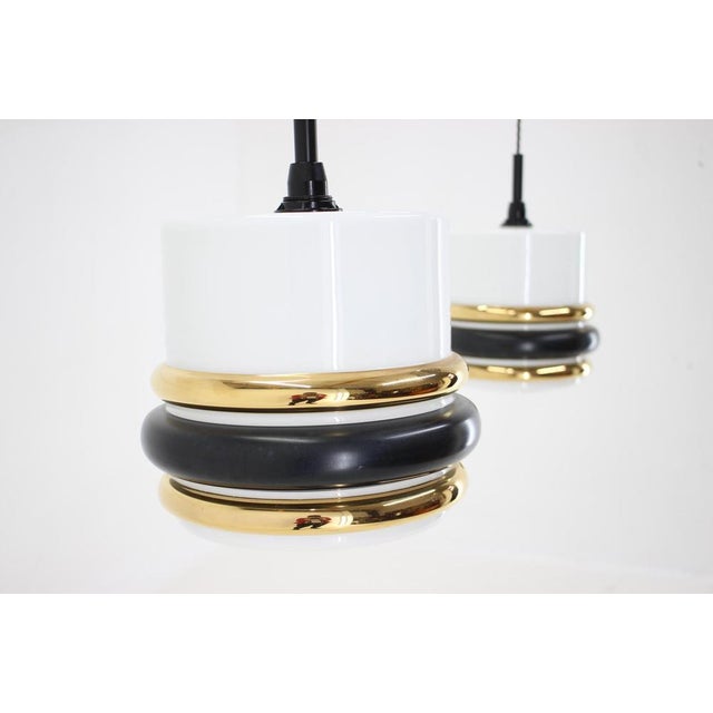 Pendant Glass Light, Former Czechoslovakia, 1970s For Sale - Image 4 of 14