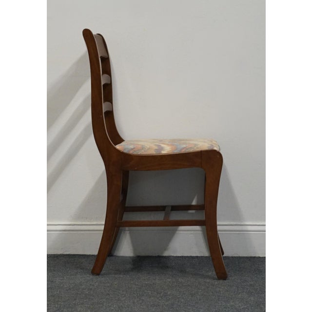 Wood Vintage Antique Solid Cherry Country French Dining Side Chair W. Carved Rose Crest For Sale - Image 7 of 9