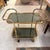 1980s Vintage Brass and Smoked Glass Rolling Bar Cart For Sale - Image 5 of 10