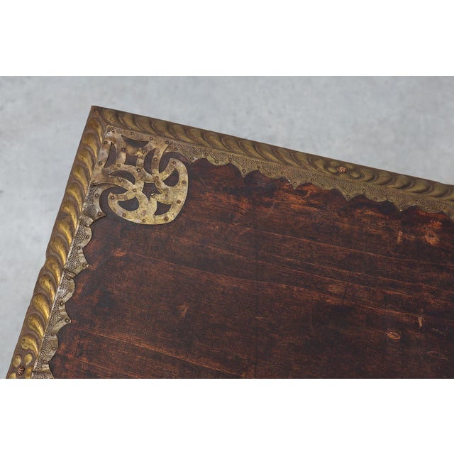 Arts & Crafts Side Table in Oak and Copper, 1890s For Sale - Image 11 of 12