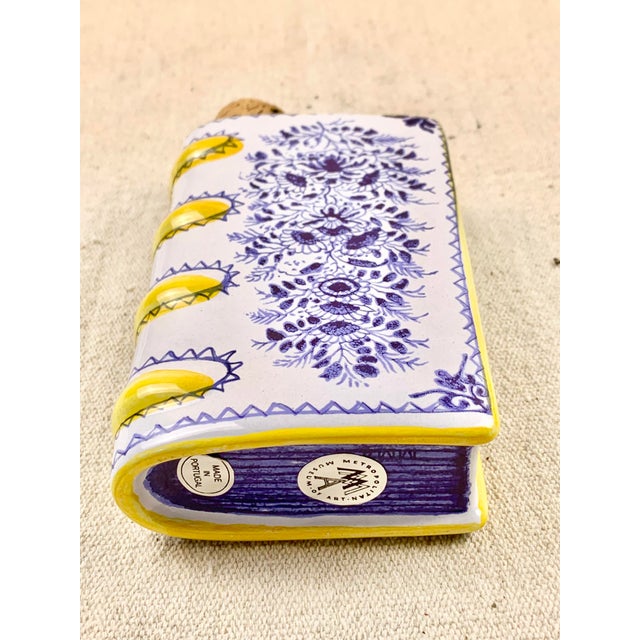 Ceramic Vintage Portuguese Ceramic Book For Sale - Image 7 of 8