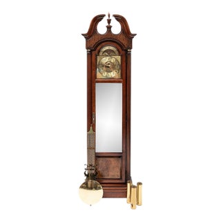 Howard Miller Solomon Grandfather Clock Dated 1986 For Sale