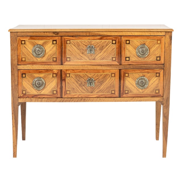 Antique French Walnut Commode, 1700s For Sale