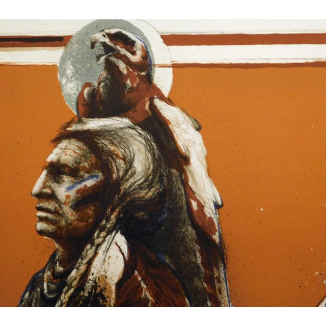Impressionist Larry Fodor "Gray Thunder Eagle" Color Hand Signed & Numbered For Sale - Image 3 of 8