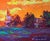 Textile Oil Painting Evening Boris Serdyuk For Sale - Image 7 of 7