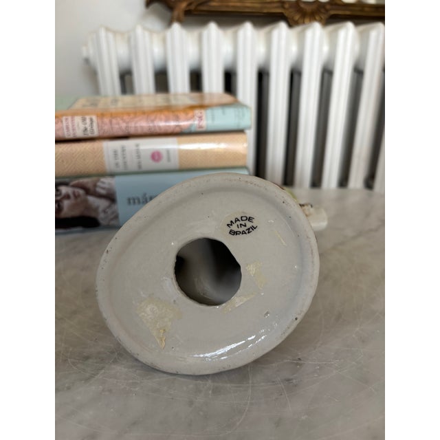 Mid 20th Century Vintage Blue and Green Ceramic Parrot Figurine For Sale - Image 5 of 6