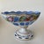 Vintage Moser Glass Oval Bowl: Cut-to-Clear, White With Blue Overlay, Hand Painted Florals For Sale - Image 11 of 16
