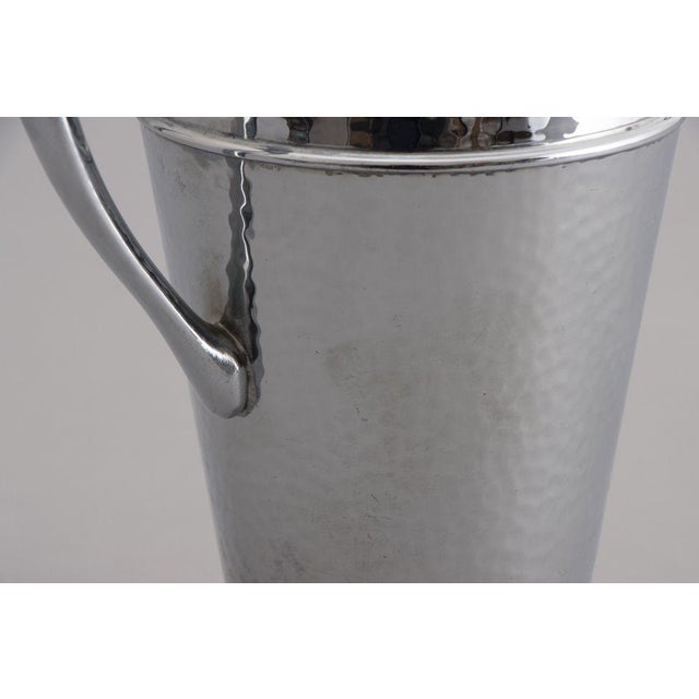 American Art Deco Hammered Chrome Cocktail Shaker For Sale - Image 10 of 15