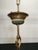 1970s Hollywood Regency Style Green Porcelain and Brass Chandelier, 1970 For Sale - Image 5 of 18