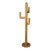 Vintage Solid Pine Wood Sculpture Coat Rack For Sale