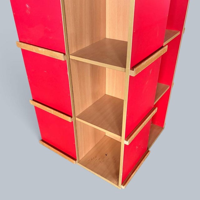 Postmodern Castle Bookcase & Vinyl Record Storage Unit For Sale - Image 6 of 9