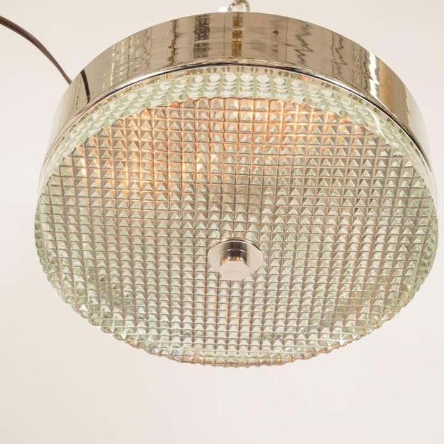 Early 21st Century Faceted Glass & Nickel Flush Mount For Sale - Image 9 of 10
