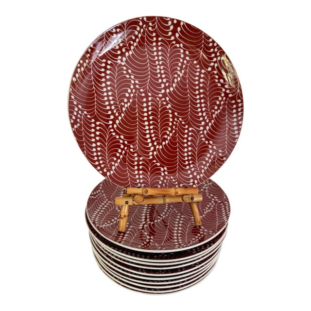 Georges Briard Papyrus Salad Plate - Set of 11 For Sale