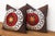 Boho Chic Pair of 18" Orange Flower Suzani Pillow Covers For Sale - Image 3 of 9