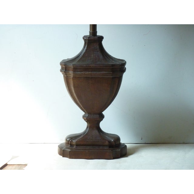 20th Century Americana Wooden Urn Lamp Chairish