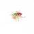 14k Gold, Ruby, Emerald, & Diamond Figural Insect or Bee Brooch or Pin For Sale - Image 9 of 11