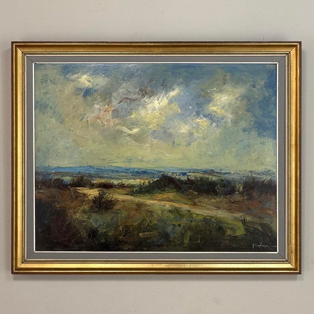 Mid-Century Framed Oil Painting on Panel by Henri Lemoine For Sale In Dallas - Image 6 of 18