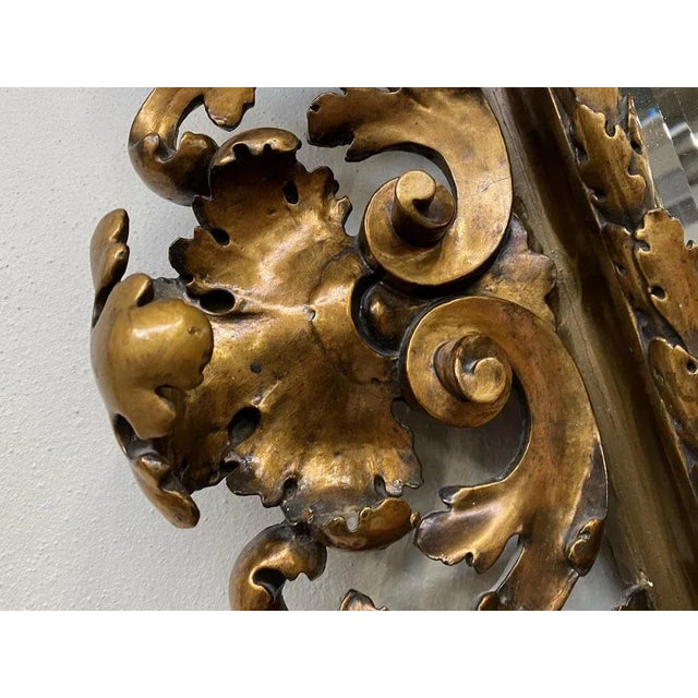 Florentine Mirror with Gilded Acanthus Leaf Details For Sale - Image 6 of 13