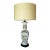1960s Green and White Chinoiserie Porcelain Table Lamp For Sale