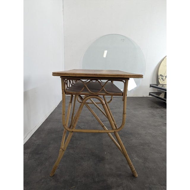 Bamboo and Rattan Desk For Sale - Image 4 of 6