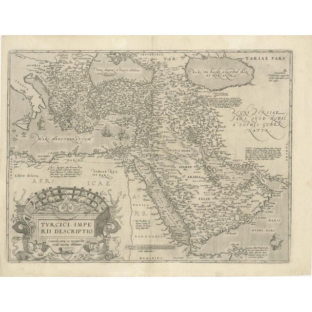 Map of the Ottoman Empire and Near East, 1571 For Sale - Image 6 of 6
