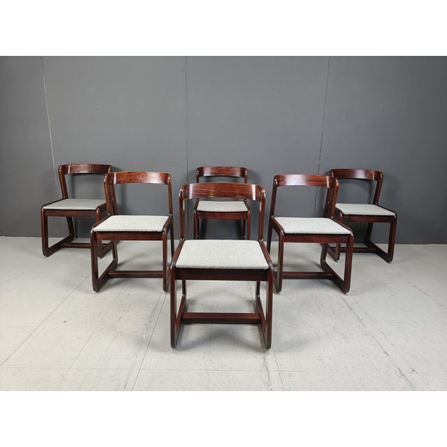 Wood Dining Chairs by Mario Sabot, 1970s, Set of 6 For Sale - Image 7 of 9