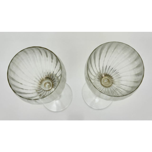 TWO Vintage all crystal perfection, grace and beauty, our Manhattan Gold Wine glass has a dash of daring. At the base of...