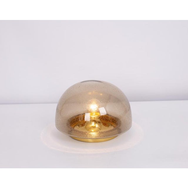 Mid-Century Modern Flush Mount in Smoked Glass from Limburg, Germany, 1970s For Sale - Image 10 of 15