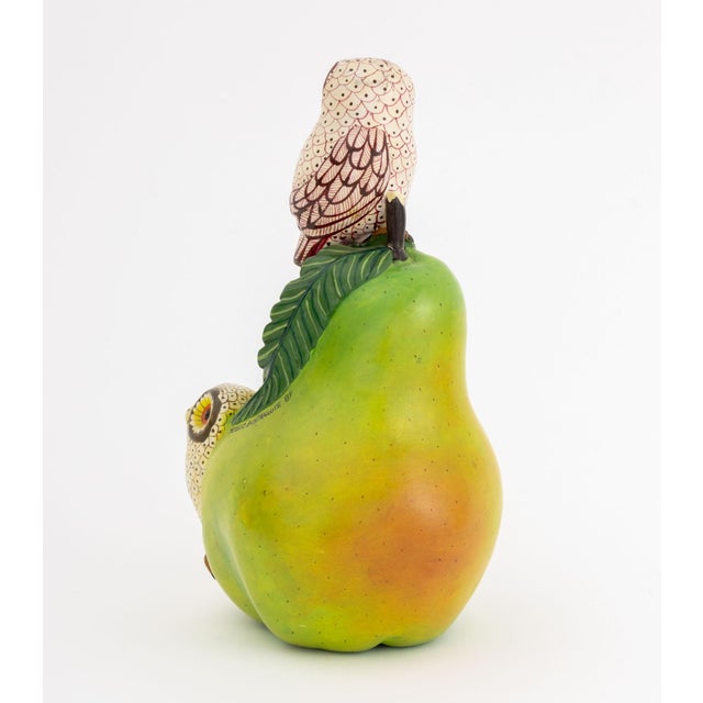 Sergio Bustamante Owls in a Pear Sculpture, 1984 For Sale In New York - Image 6 of 9