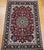 Vintage Persian Tabriz Area Rug, Hand-Knotted Wool & Silk, Floral Pattern, Pomegranate-Red & Navy, 3x5 For Sale - Image 13 of 18
