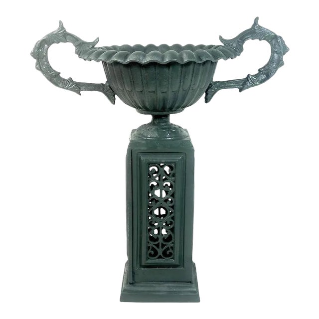 American J.W. Fiske Victorian Floor Urn Planter, 19th Century, Provenance For Sale