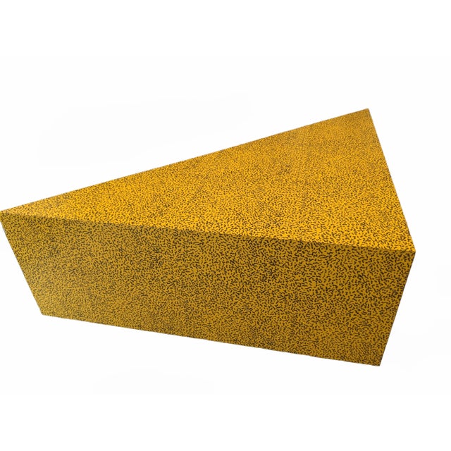 Postmodern Vintage Italian Ettore Sottsas Bacterio Origami Triangular Coffee Table For Sale - Image 3 of 13