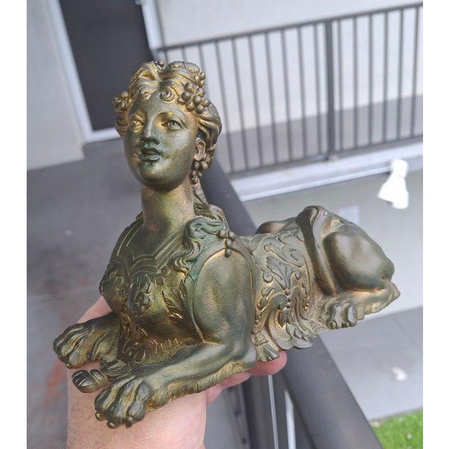 17th Century Important 17thc French Louis XIV Gilt Bronze Sphynx Sculpture and Stacked Associated Components - Jardiniere For Sale - Image 5 of 18