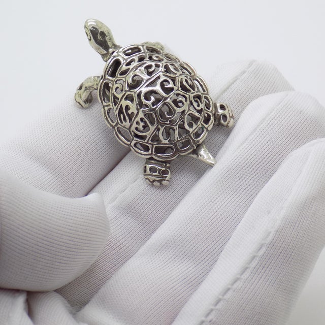 A charming and delicately worked miniature, this vintage Italian turtle figurine captures a sense of calm and balance...