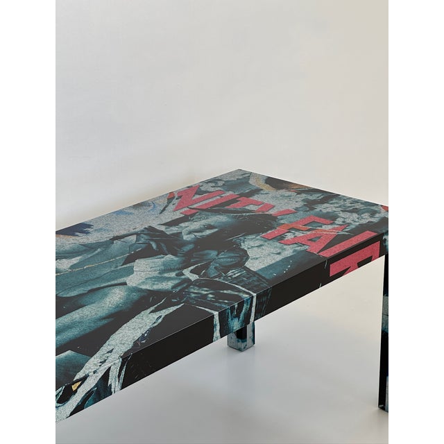 Postmodern Table by Mimmo Rotella and Marco Ferreri, 2000s For Sale - Image 3 of 13