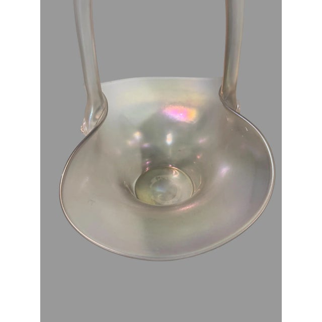 Antique 12" Steuben Verre De Soie Art Glass Basket For Sale - Image 12 of 12