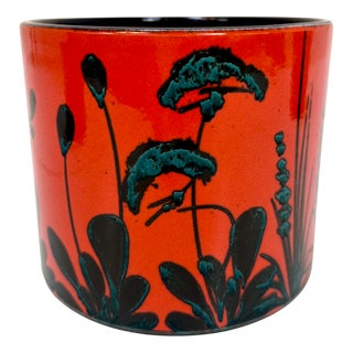 Glazed Ceramic Art Flower Pot from Marei Keramik, 1960s For Sale