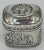 Early 19th Century Biedermeier German .800 Silver Snuff Box Domed Lid and Repoussé Pastoral Scenes For Sale - Image 5 of 12