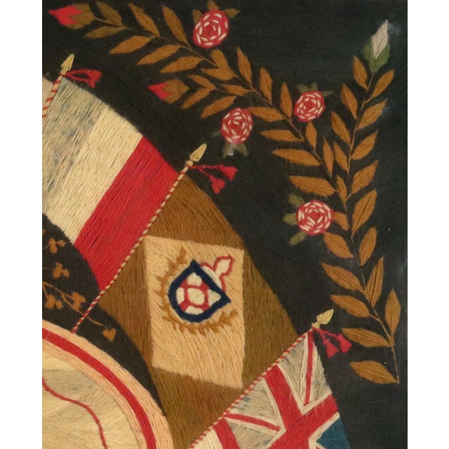 Textile British Sailor's Flag of Nations Woolwork of HMS Trafalgar For Sale - Image 7 of 9
