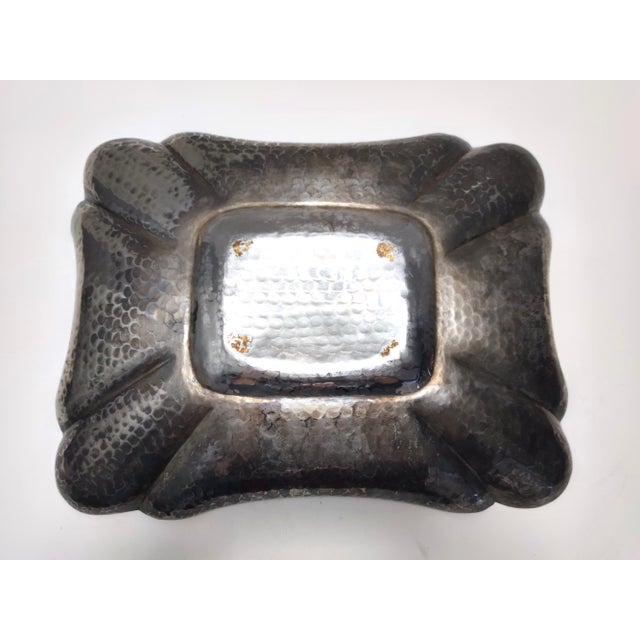 Vintage Italian Embossed Silver Plated Tray by Olri, 1950s For Sale - Image 6 of 11
