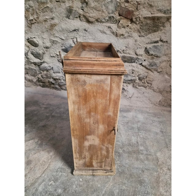 Antique French Wall Cabinet in Pine and Oak with Glass Door, 1850s For Sale - Image 14 of 18