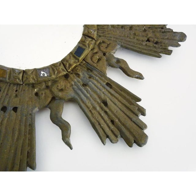 Gold Line Sun Mirror from Vautrin Irena Jaworska, 1960s For Sale - Image 8 of 10