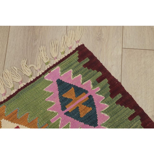 1970s 1970s Turkish Tribal Style Hand Knotted Oushak Kilim Rug For Sale - Image 5 of 13