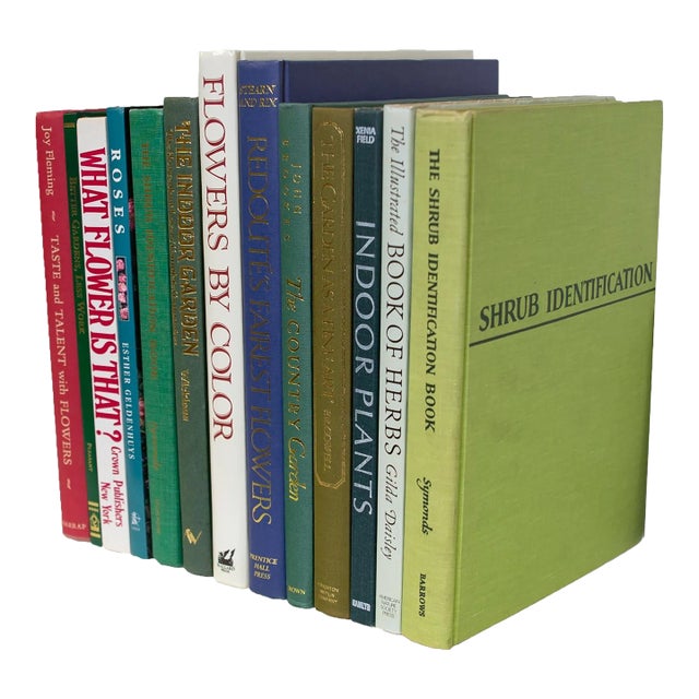 Decorative Books - Vintage Gardening Oversized Book Bundle - 1 foot of Books For Sale